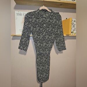 ✨ Black and White Polka Dot Dress